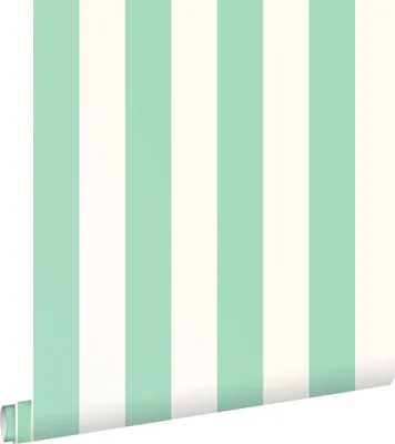 Produktbild von ESTAhome Tapete Streifen Mintgrün und Weiß 53 cm x 10.05 m