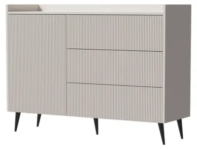 Produktbild von Furniture24 Kommode Ademo 4 Sideboard 126 X 92 X 41 Cm Kaschmir