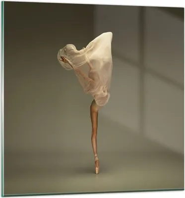 Produktbild von Bilder auf glas - Einteilig - Ballerina Figur Tanzen - 60x60cm - Glasbilder - Wandbilder - Bilder - zum Aufhängen bereit - Wanddekoration aus Glas - Glas Bilder - Wandbild auf Glas - GAC60x60-4715