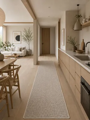 Produktbild von Schlingen Designer Teppich Läufer Niva Creme, Größe:80x400 cm