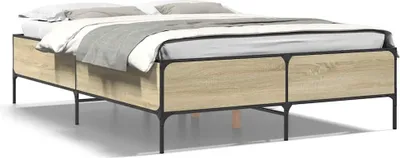Obrázek produktu pro Rám postele Sonoma dub 120x200 cm materiál na bázi dřeva a kovu