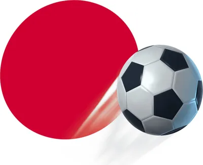 Produktbild von Fußball Kunstdruck Bild - Japan Länder-Flagge (40 x 50 cm)