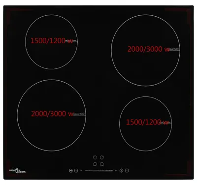 Immagine prodotto di vidaXL Piano cottura a induzione con 4 piastre Touch Control in vetro 7000 W