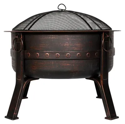 Productafbeelding van La Hacienda Brava, Hout (voor open haard), Brons, Staal, Rond, 4 poten, 800 mm