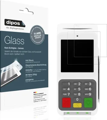 Produktbild von 2x Schutzfolie für Clover Compact matt - Anti-Shock 9H Folie dipos Glass Kunststoffglas