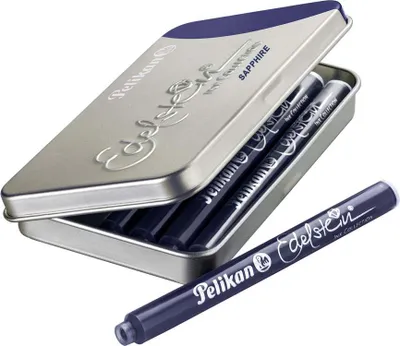 Produktbild von Pelikan 339630, Blau, Blau, Silber, Füllfederhalter, 6 Stück(e), Box, Deutschland