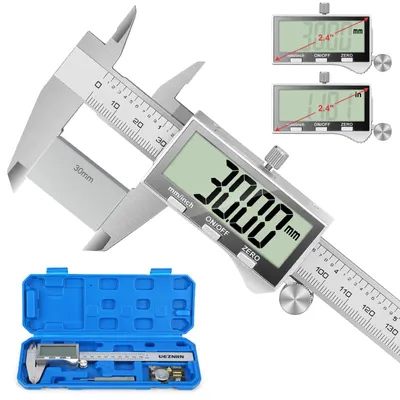 Immagine prodotto di Calibro digitale - Acciaio inossidabile - 150 mm - Con display LCD, mm e pollici