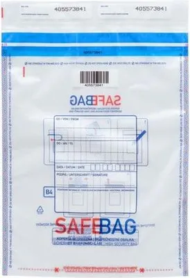Obrázok produktu pre Bezpečné bankové obálky B4 Trans SafeBag 100 kusov