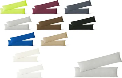 Produktbild von Jersey Kissenbezug Hülle 2 Sparpack Set mit Reißverschluss  hochwertige Qualität 40 x 145 cm silber