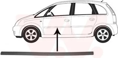 Produktbild von VAN WEZEL Zierleiste für die Tür Vorne Links Leiste für OPEL Meriva A (X03) 3781403