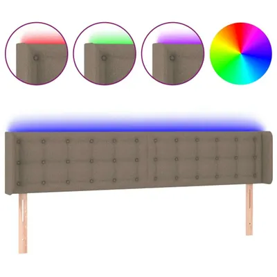 Produktbild von vidaXL LED Kopfteil Taupe 203x16x78/88 cm Stoff