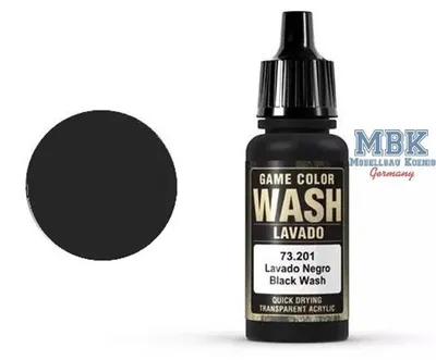 Image de Game Color Washes Acrylfarben Vallejo 73201 Black Shade 17ml