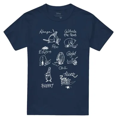 Productafbeelding van Winnie de Pooh - "Klassiek" T-shirt voor heren/dames, uni model, TV41795 (XXL) (Marineblauw)