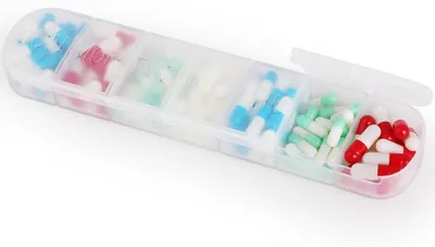 Obrázok produktu pre Krabička na tablety na 7 dní, bez BPA, priehľadná, vodotesná