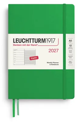 Produktbild von LEUCHTTURM1917 Wochenkalender 2027 Medium (A5) mit Notizbuch, liniert - Terminpl