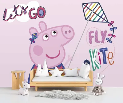 Produktbild von Peppa Pig Wandbild zur Dekoration von Kinderzimmern