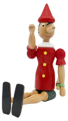 Productafbeelding van Pinocchio van hout - Lengte 31 cm