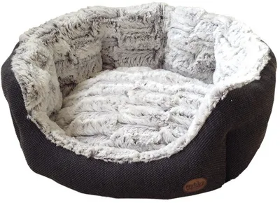 Obrázok produktu pre Nobby komfortná posteľ oválna "CACHO" D x Š x V: 55 x 50 x 21 cm tmavo sivá