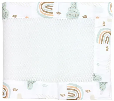 Image de TupTam Filet de protection pour lit bébé, 2 pièces, motif « Nuages arc-en-ciel », dimensions : env. 128 x 30 cm (pour lit bébé 140 x 70 cm)