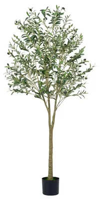 Produktbild von Künstlicher Olivenbaum, 180 cm, mit Topf, 1296 Blättern, 72 Oliven