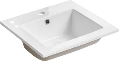Zdjęcie produktu dla Umywalka ceramiczna Umywalka nablatowa Biała Umywalka do zabudowy Łazienka