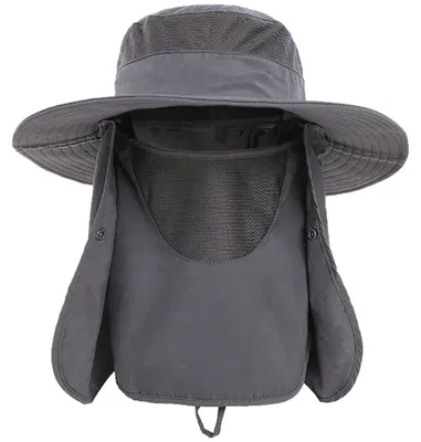 Produktbild von Anglerhut für Damen und Herren, Outdoor-Sonnenschutzhut mit breiter Krempe, UV-Schutz, Gesichtsschutz und Nackenschutz