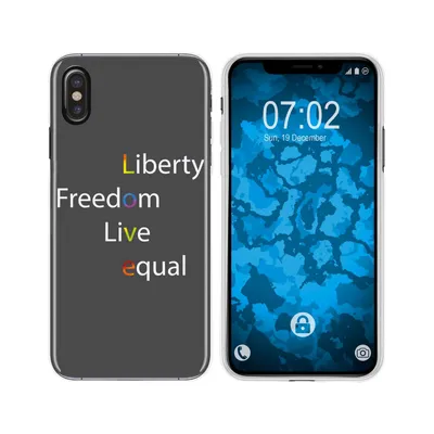 Produktbild von PhoneNatic Case kompatibel mit Apple iPhone Xs Max Silikon-Hülle pride Wörter M2