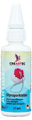 Produktbild von CREARTEC Styroporkleber - 50g - mit schneller Haftung - zum einfachen Verkleben von Styropor