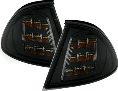 Produktbild von 2x LED Frontblinker Blinker Schwarz für BMW 3er E46 Limo Touring ab 1998-09/2001