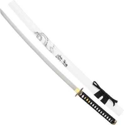 Produktbild von Samurai Schwert Katana Drache mit weißer Scheide
