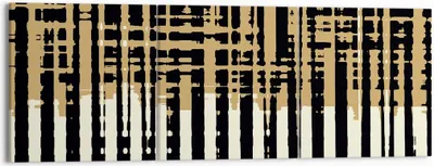 Produktbild von Bild auf Leinwand - Leinwandbild - 3 Teile - Abstraktion Weiß Gürtel - 150x50cm - Wand Bild - Wanddeko - Wandbilder - Leinwanddruck - Bilder - Wanddekoration - Leinwand bilder - CA150x50-4857