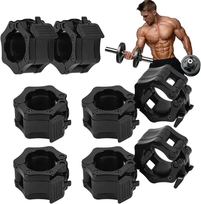 Obrázok produktu pre Svorky na činky 30 mm, 8 ks, rýchle upevnenie, čierna, pre fitness
