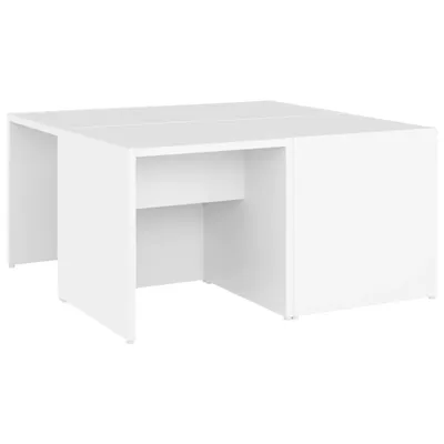 Produktbild von Möbel Couchtisch - Wohnzimmer Tisch modern -e 4er-set - multifunktional& Moderne - Weiß 33x33x33 cm Holzwerkstoff - Kaffeetisch CLORIS5761852