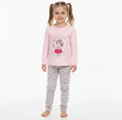 Obrázok produktu pre HVIEZDY VÍLA Dievčenské pyžamo s dlhými nohavicami, dlhými rukávmi, BAVLNA, sada 2 KUSY 18-24 m 92 cm