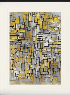 Produktbild von Piet Mondrian Gerahmtes Bild Mit Edlem Passepartout | Wand-Bilder | Im Bilderrahmen - Tableau No 2, Komposition No VII, 1913 (80 x 60 cm)