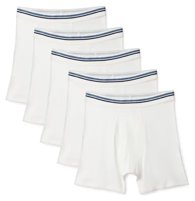 Produktbild von A. Essentials Herren Atmungsaktive Boxershorts aus Baumwolle, ohne Etikett, 5er-