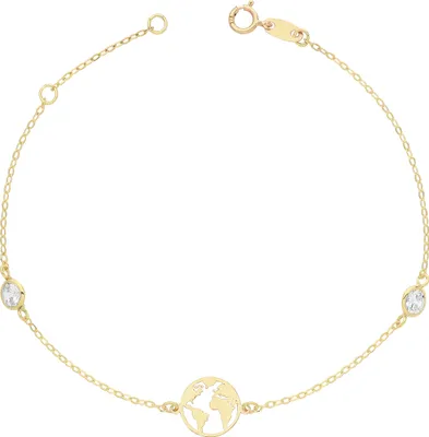 Image de Bracelet en or 9 carats (375) pour femme avec zirconium ; TRS35043