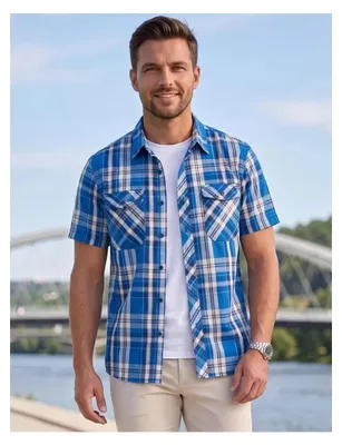 Produktbild von Hemd BRANDIT ROADSTAR BD4012 BLAU Größe: 5XL