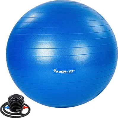 Obrázok produktu pre MOVIT Gymnastická lopta s nožnou pumpou, 75 cm, modrá