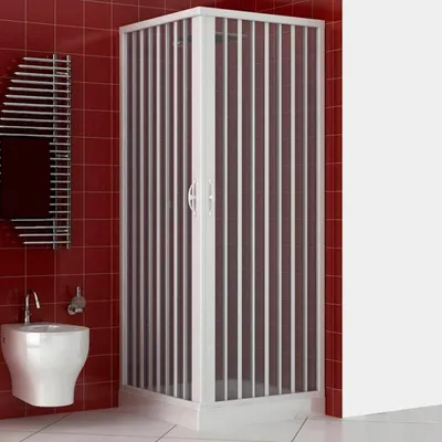 Produktbild von Luna Eckdusche 75x75 cm aus PVC mit Falttür — vielseitig,  Italy