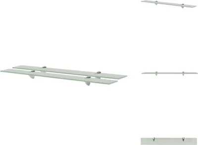 Immagine prodotto di vidaXL Mensole galleggianti 2 pz. Vetro 80x10 cm 8 mm - Mensole a muro