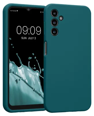 Produktbild von kwmobile Hülle kompatibel mit Samsung Galaxy A14 5G - Hülle Silikon gummiert - Handyhülle - Handy Case in Petrol matt
