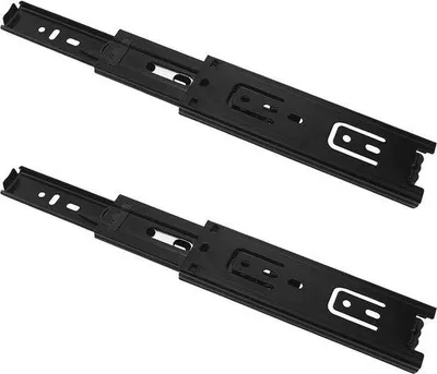 Image de Glissières métalliques pour tiroirs en acier, 15 cm - Ouverture des tiroirs - Capacité de charge élevée : 45 kg