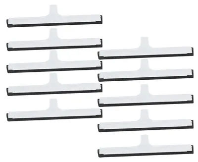 Imagen del producto de Novaliv, 10 unidades, raspador de agua para suelos, extractor de plástico, 43 cm. Raspador de agua para ventanas, limpiador de goma, ideal para ducha, terraza, coche. Raspador de ventanas profesional, limpiador de baño, duchaXXL, extractor de agua