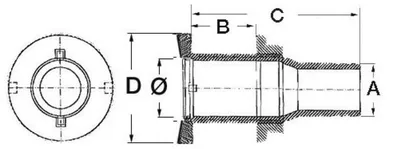Produktbild von Verbinder natynkowe AISI 316 1"1/4 x 39 mm Osculati 17.524.04