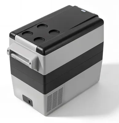 Zdjęcie produktu dla Przenośna lodówka samochodowa – lodówka/zamrażarka kompresorowa – pojemność 55 litrów – zasilanie 12/24V DC oraz 110–240V AC – idealna na camping i podróże