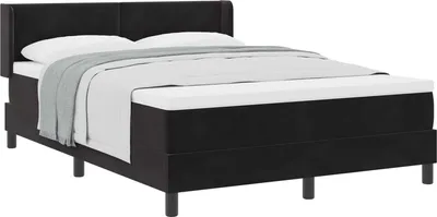 Obrázek produktu pro Postel s boxspringem s čelo Černý 200 x 140 cm samet