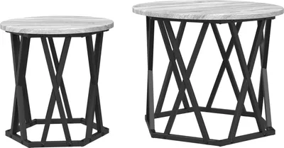 Produktbild von Möbel Satztische 2 Stk. Grau Sonoma Holzwerkstoff - Couchtische 868246