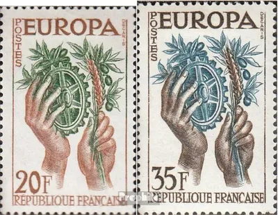 Produktbild von Briefmarken Frankreich 1957 Mi 1157-1158 (kompl.Ausg.) postfrisch Europamarken