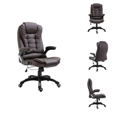 Obrázek produktu pro vidaXL Kancelářská židle hnědá Imitace kůže - Kancelářské židle